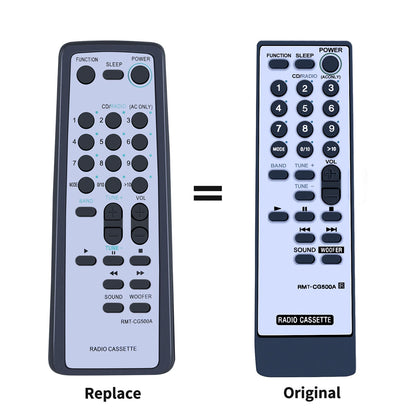 RMT-CG500A Remote Control For Sony Radio Cassette Recorder CFD-G500 CFD-G505