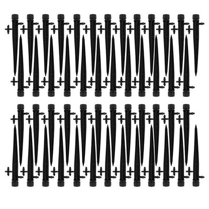 50Pack Adjustable Water Flow Polypropylene Nozzle Stake Drip Sprinklers Garden