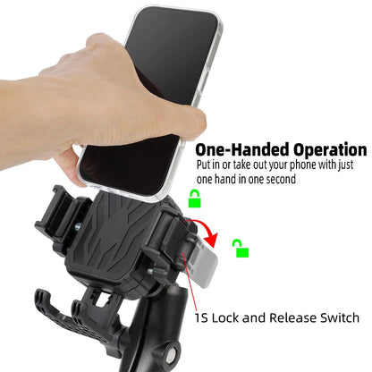 FPN Screw-Mounted Phone Mount Holder with Vibration Dampener [Camera Black