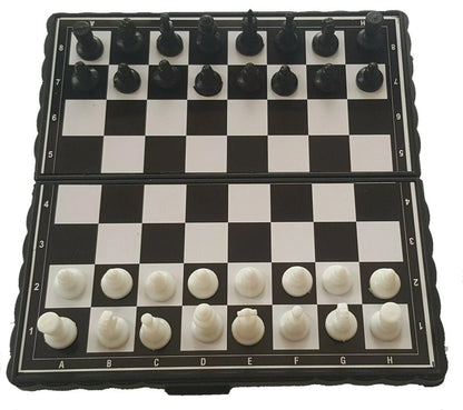 Folding Can Play Pocket Chess Magnetic Chess Mini Portable Folding With Board D