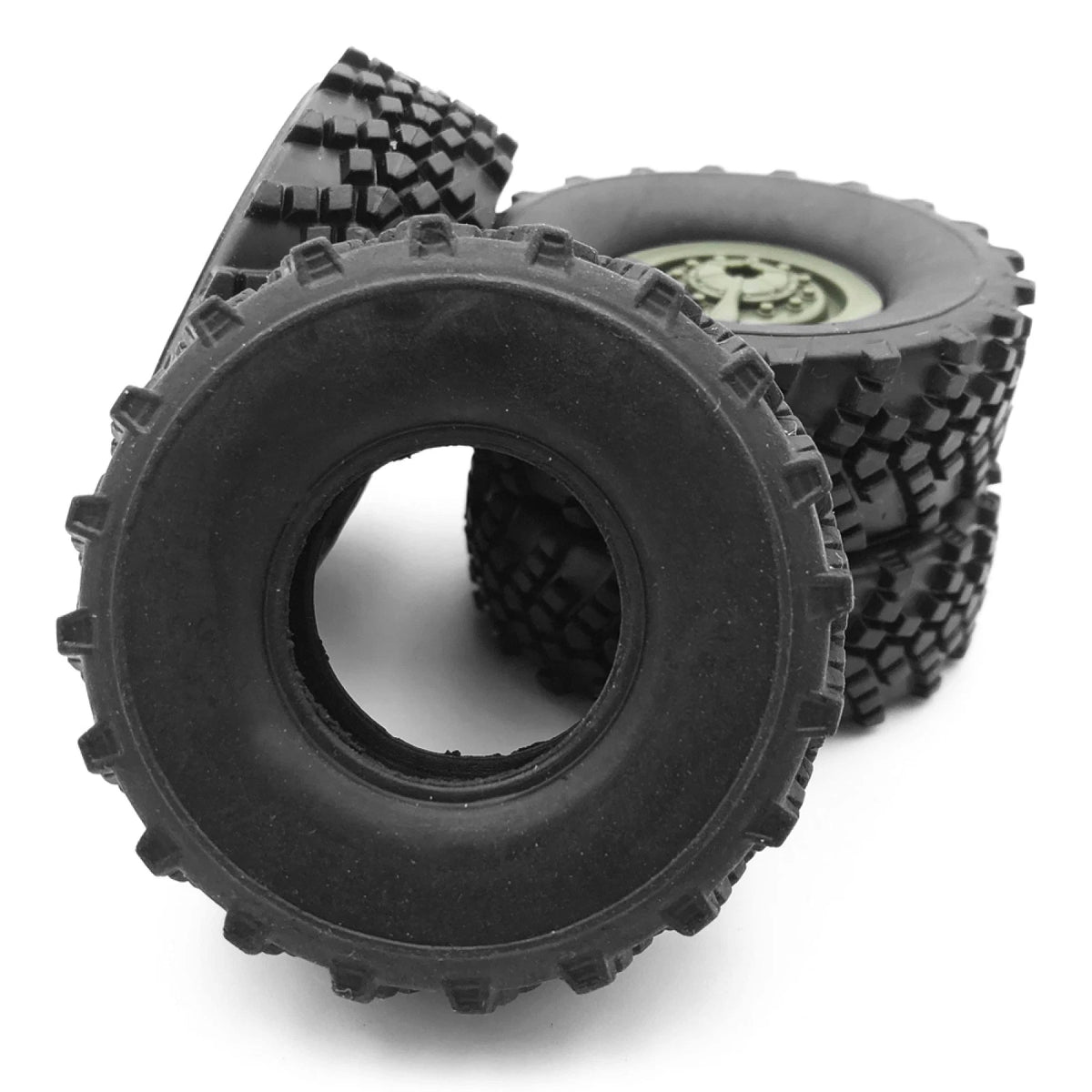4Pack 1/16 RC Car Rubber Tires Tyres for WPL B-14 B16 B36 B24 Military Truck D