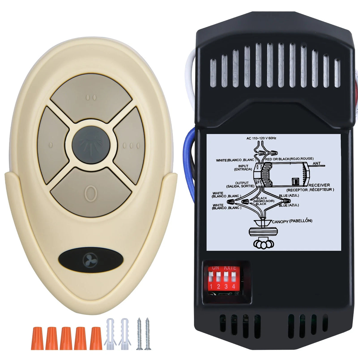 Universal Ceiling Fan Remote Control For Harbor Breeze CHQ7202T UC7202T