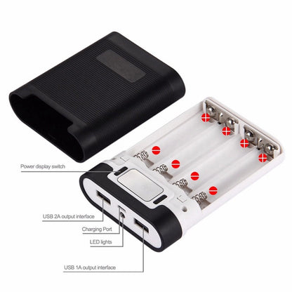 Dual USB Ports 5V/2.5A Portable Power Bank Case Housing With Charging Module