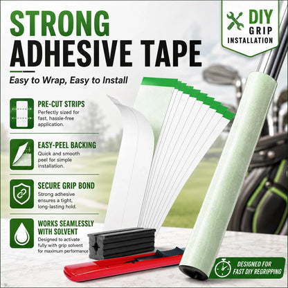Goashpeaot Golf Grip Solvent and Club Regripping Kit, Green