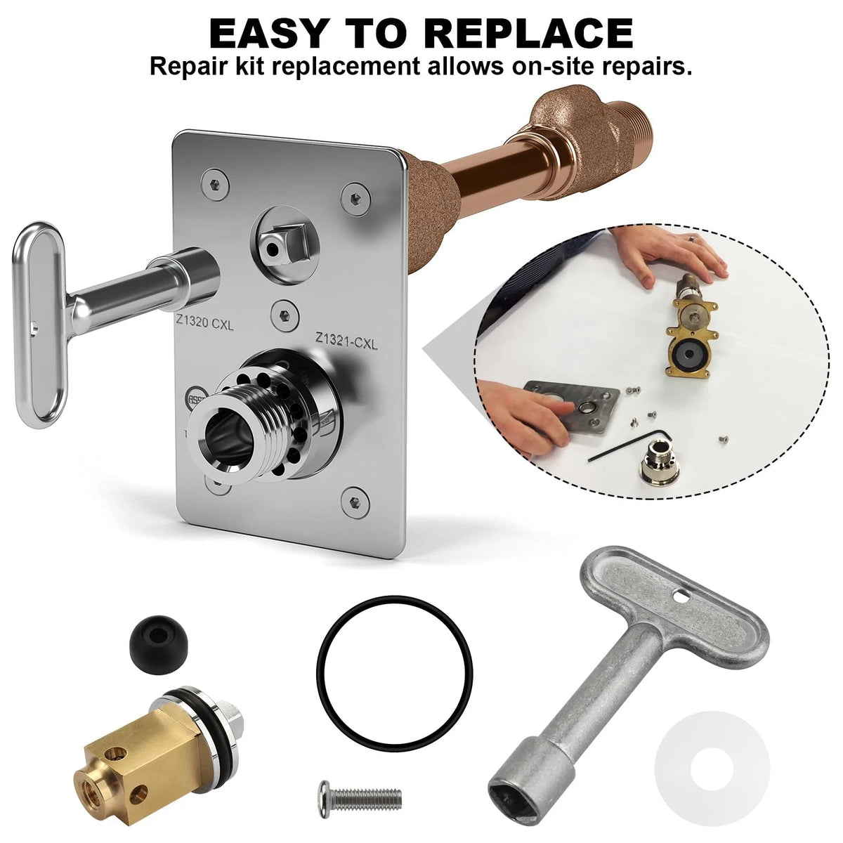 Wall Hydrant Repair Kit, Fits for Zurn HYD-RK-Z1321-CXL Z1321-CXL/ Z1320-CXL