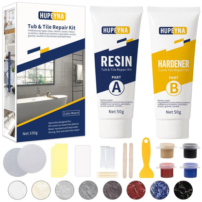 Tub, Tile and Shower Repair Kit (Color Match), Hupeyna SD633, More Color