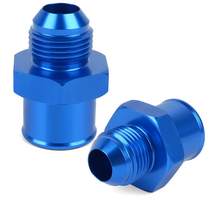 ‌SBC Valve Cover 10AN Fittings Kit Blue Aluminum Adapter 2 Pack