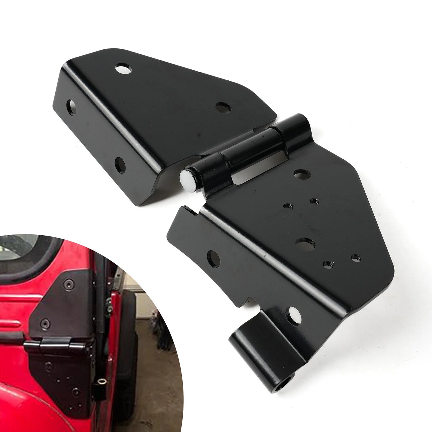 For Jeep Wrangler YJ CJ 76-95 Windshield Frame Hinges Hinge Pair Black