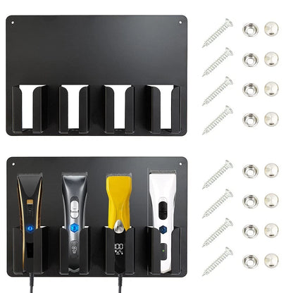 2Pcs Clipper Holders for Barbers, Barber Organizer, Hair 2 PCS, Black