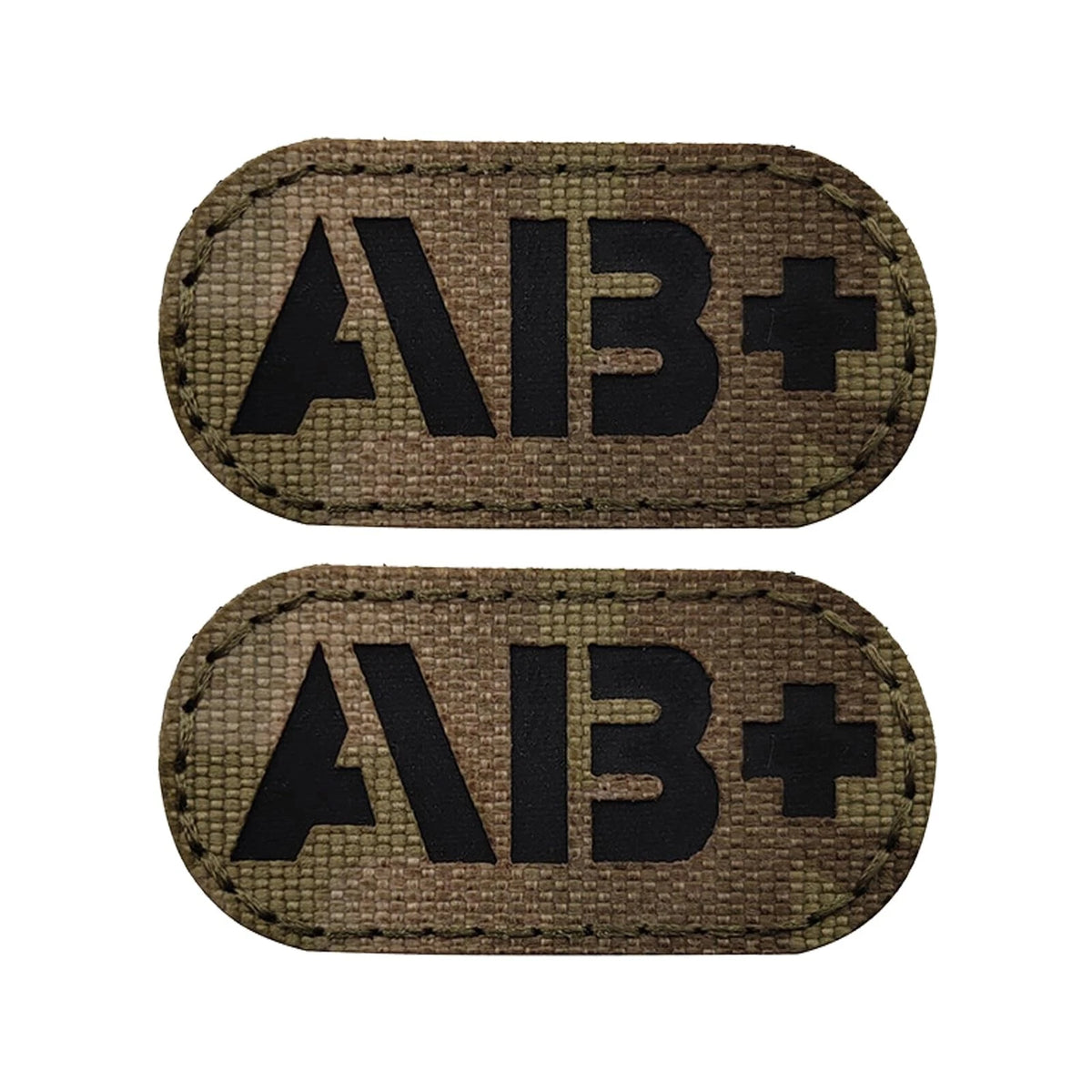 EmWoot 2PCS Blood Type AB+ Patches IR Infrared Reflective 2"×1", 2"×1" CP