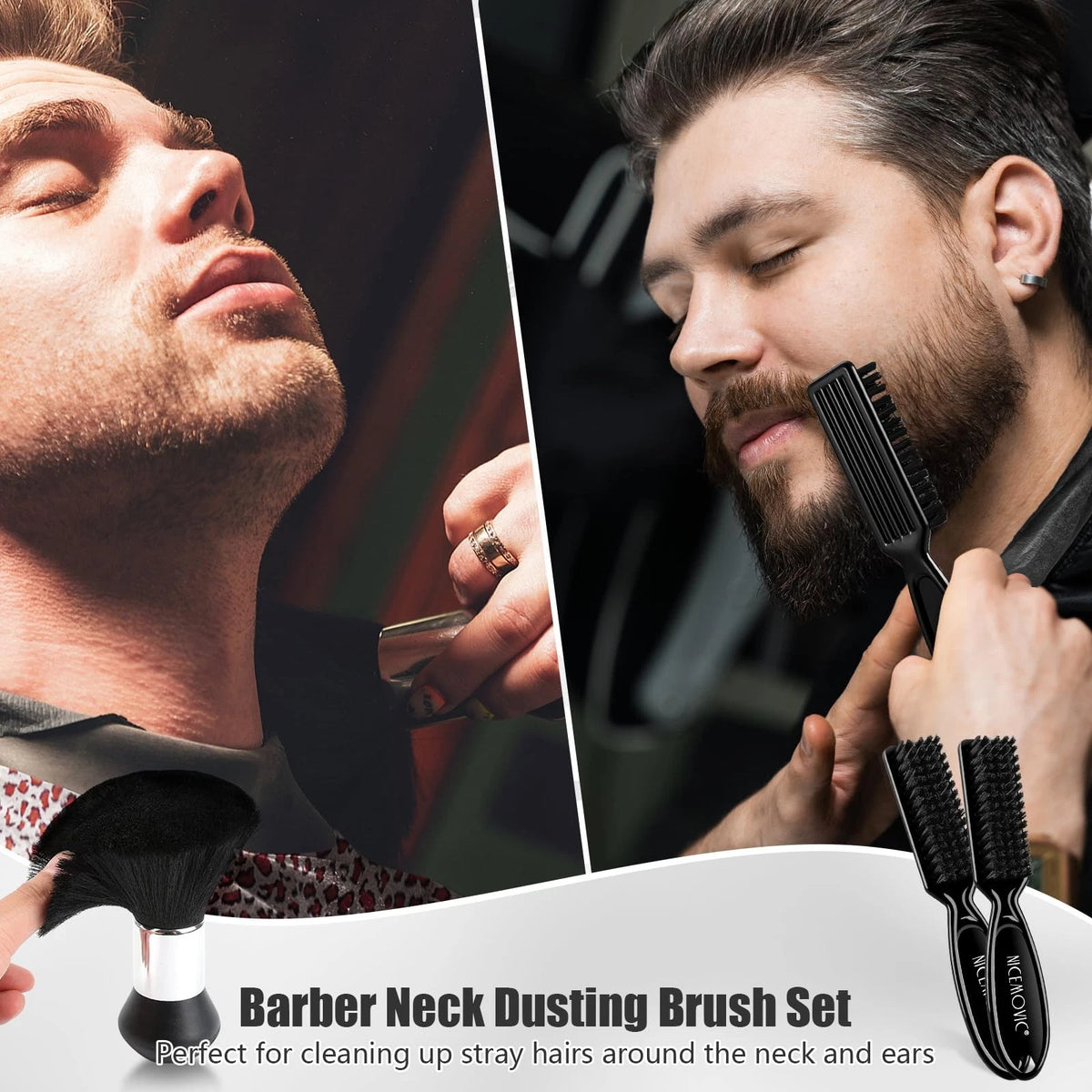 NICEMOVIC 10 in 1 Hair Cutting Barber Cape with Neck Standard, Leopard Print