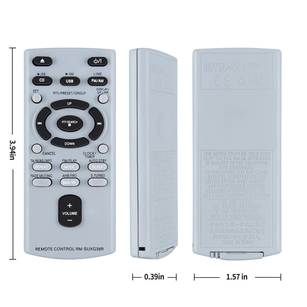 RM-SUXG38R sub RM-SUXN1R For JVC Remote Control UX-N1 UX-N1S UX-N1W CA-UXN1S