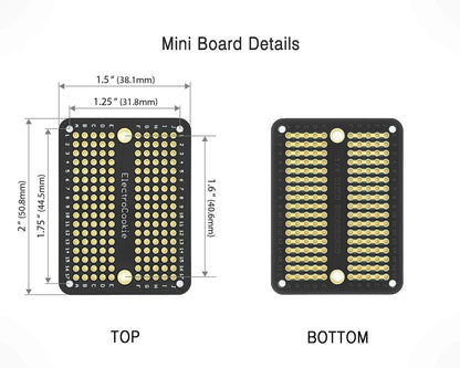 ElectroCookie Prototype PCB Solderable Breadboard for Electronics 2.Black
