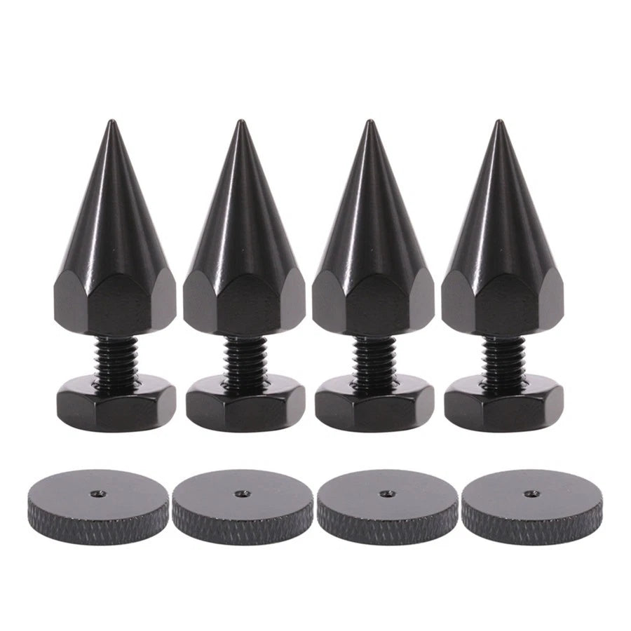 4Pack Iron AMP Studio Monitor Stand Feet/Base M6 Thread Speaker Isolation Spike