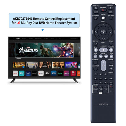 AKB70877941 Remote Control For LG DVD Micro Hi-Fi System DM2740 CMS2730F