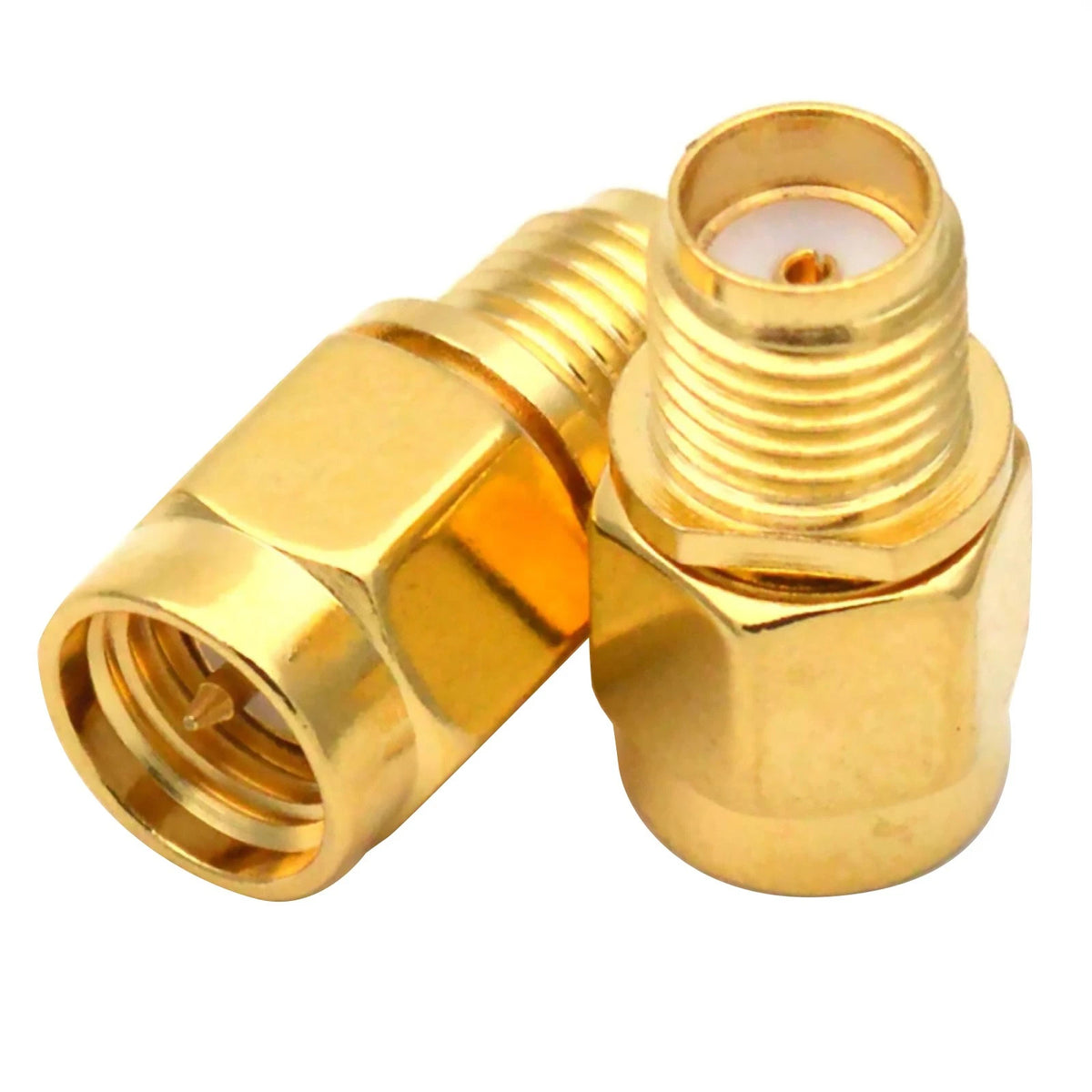 2pcs SMA Female Jack to SMA Male Plug Coax Cable Connector Replacement