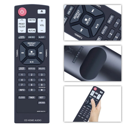 AKB73655751 Remote Control For LG Mini Hi-Fi System CM8340 CM8440 CM4550