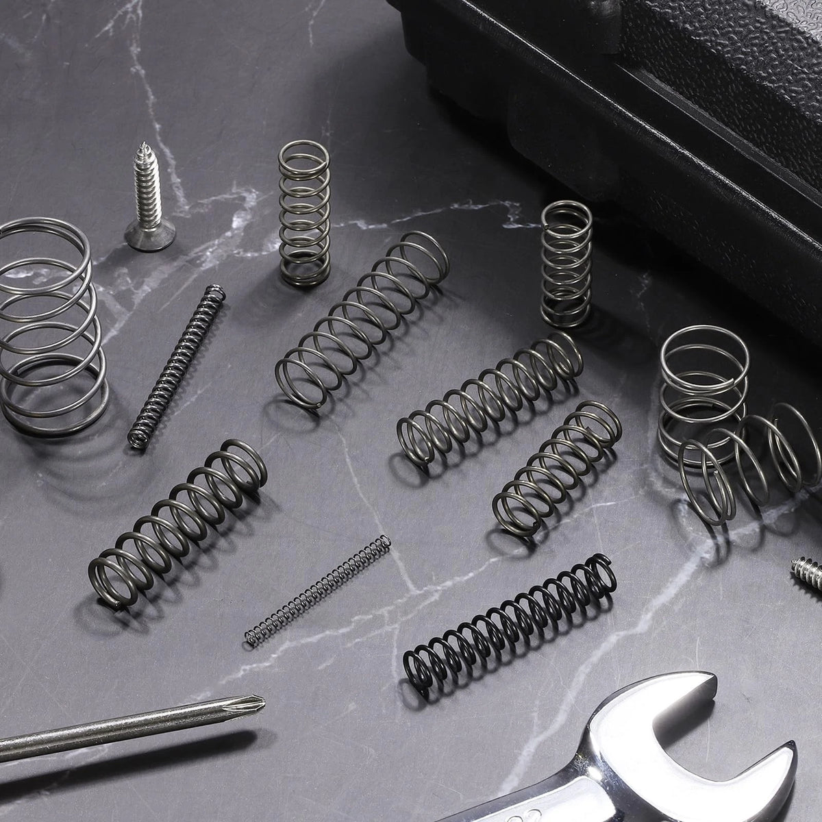 uxcell 10Pcs Compression Spring, 10mm OD, 0.6mm x x 50mm, Silver