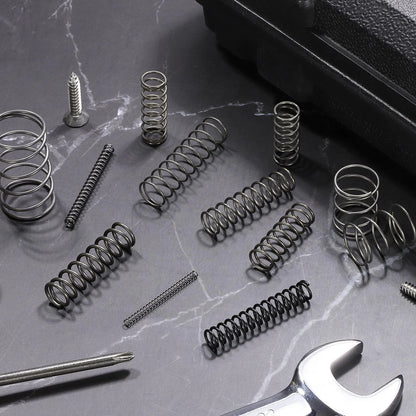 uxcell 10Pcs Compression Spring, 10mm OD, 0.6mm x x 50mm, Silver