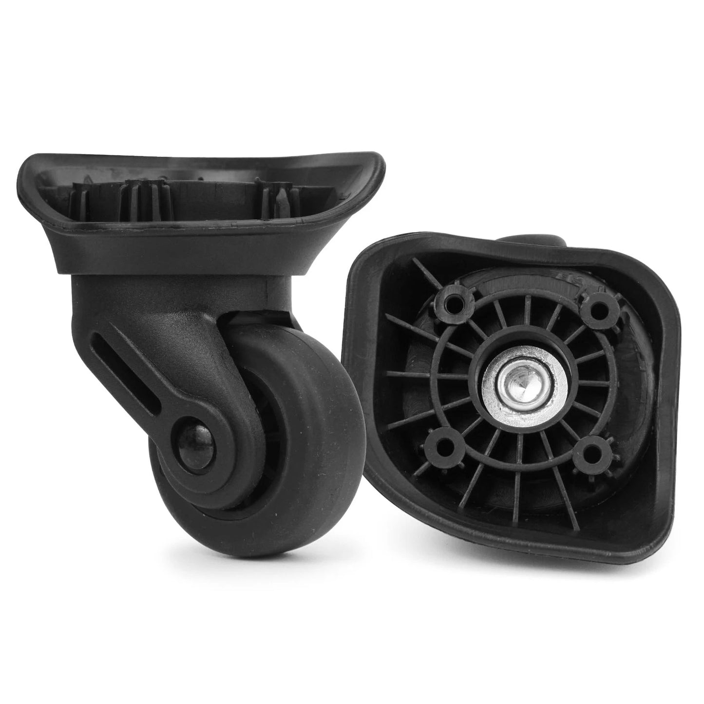 Zoofen Luggage Wheels Replacement 2 pcs Suitcase Black
