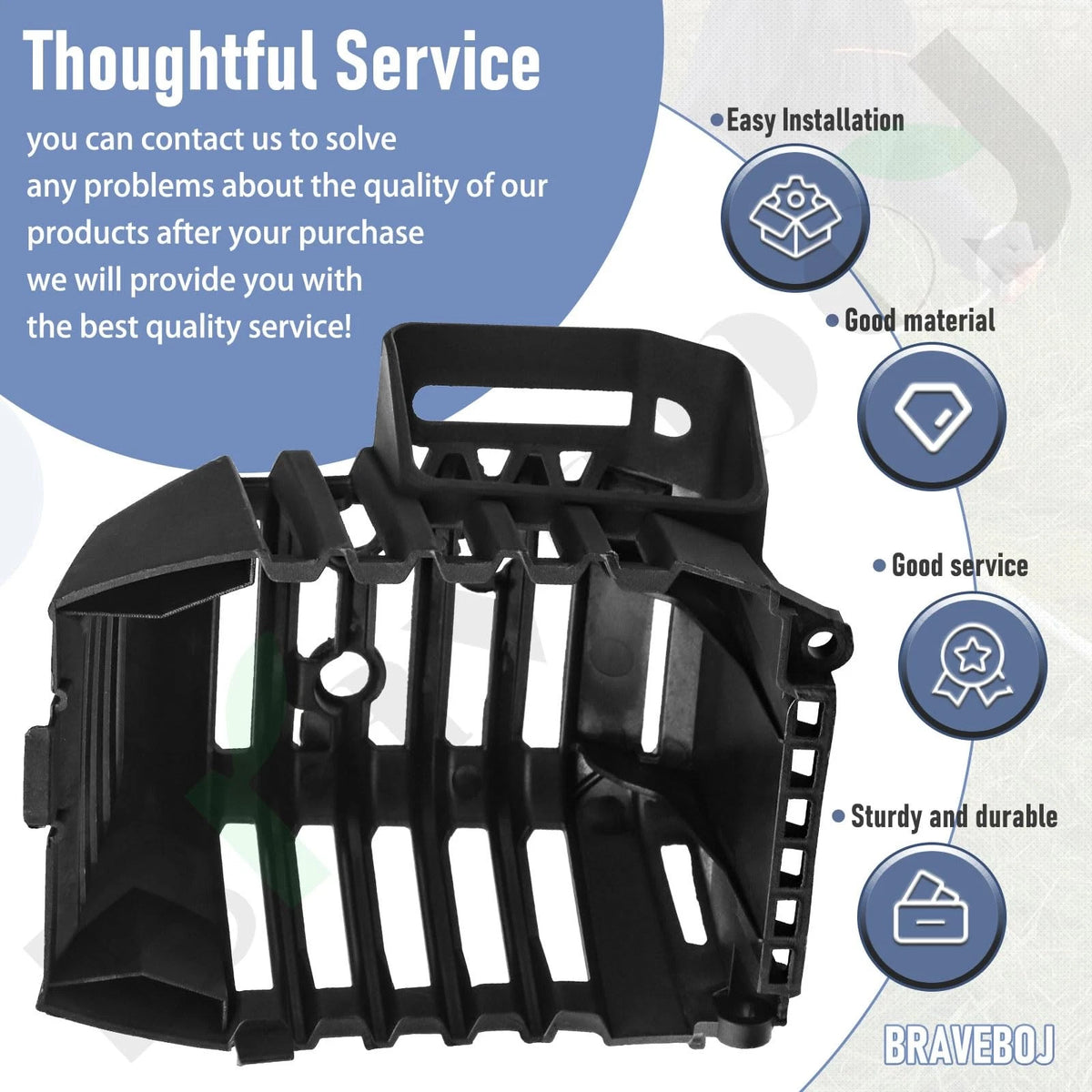 A320001200 Muffler Cover Compatible with Echo Shindaiwa SRM-2620 Black