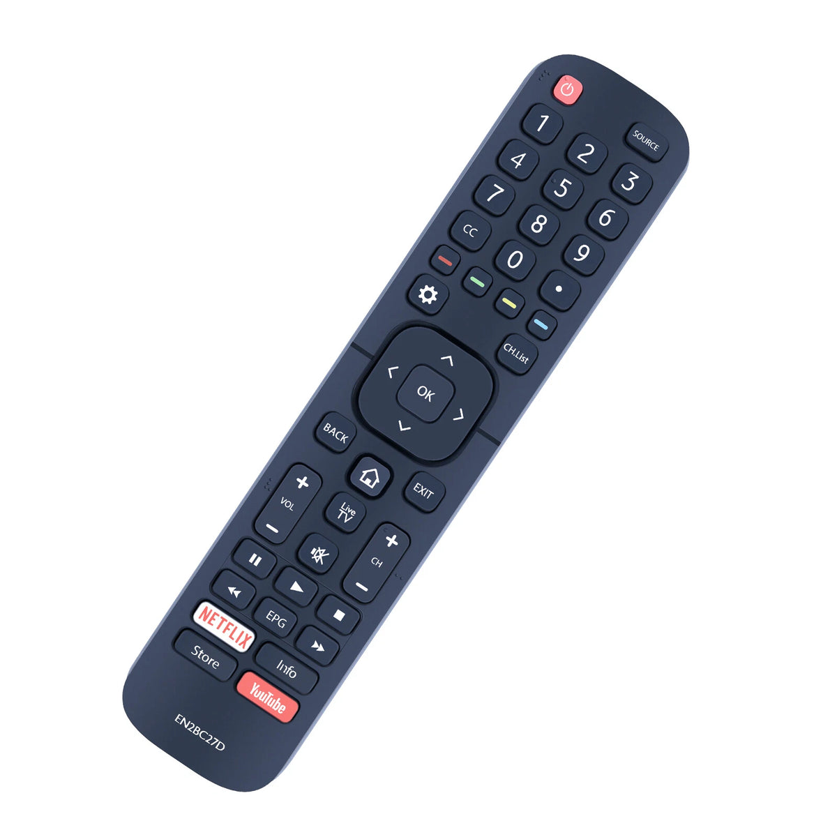 EN2BC27D For Dévant LCD LED TV With NETFLIX YouTube Remote Control