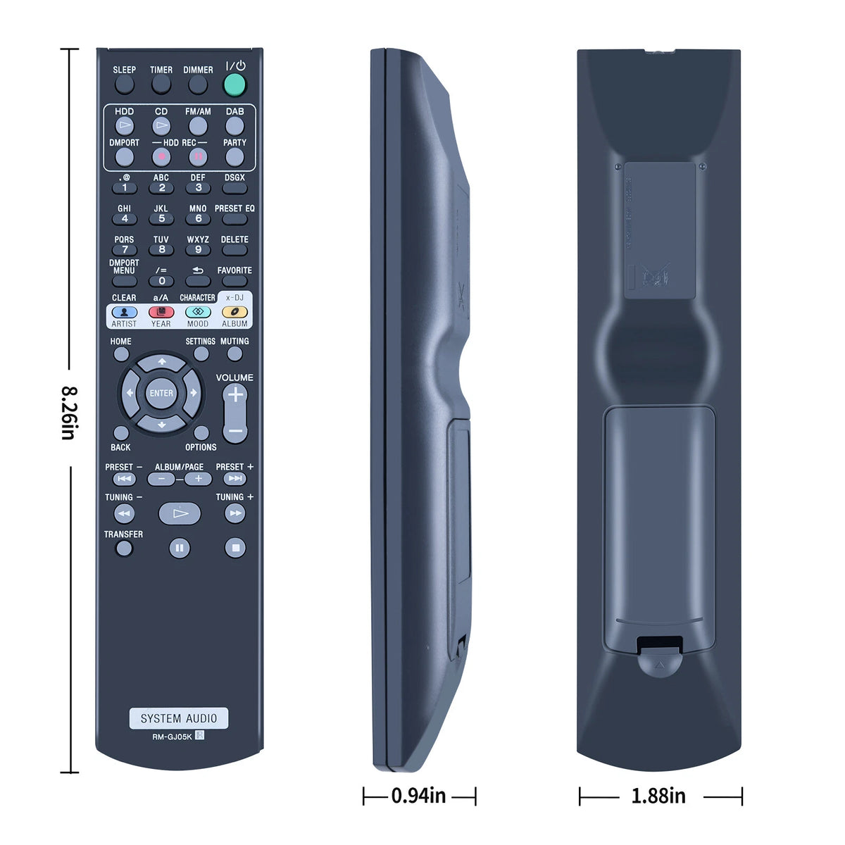 RM-GJ05K Remote Control For Sony Audio System NAS-SC55PKE NAS-SE35HD
