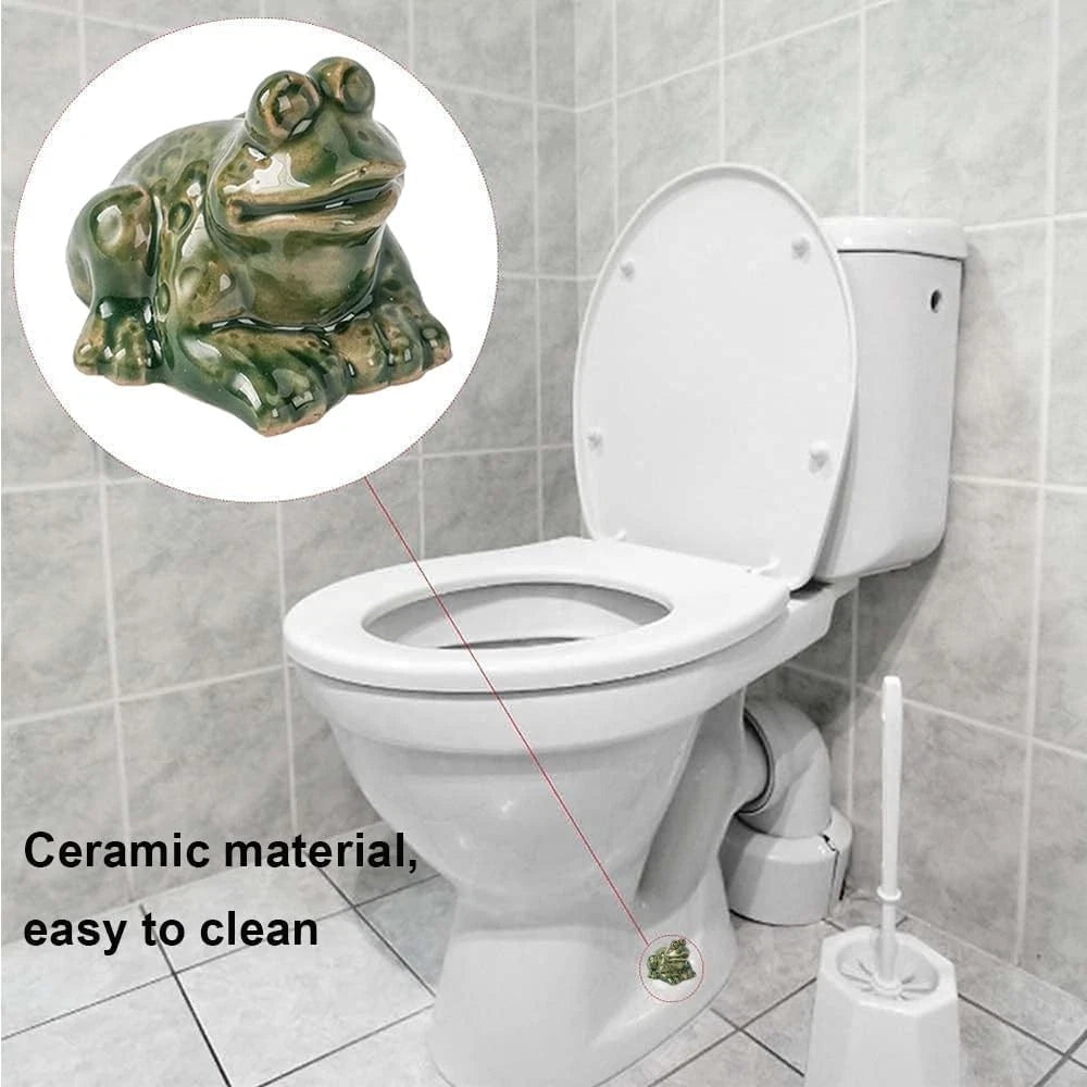 FKOG Ceramic Frog Toilet Floor Bolt Caps, Cute Covers,