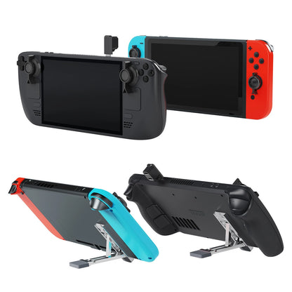 Thumb Grip Cap Cover&Back Bracket & Type-C Adapter For Steam Deck/Switch/OLED c