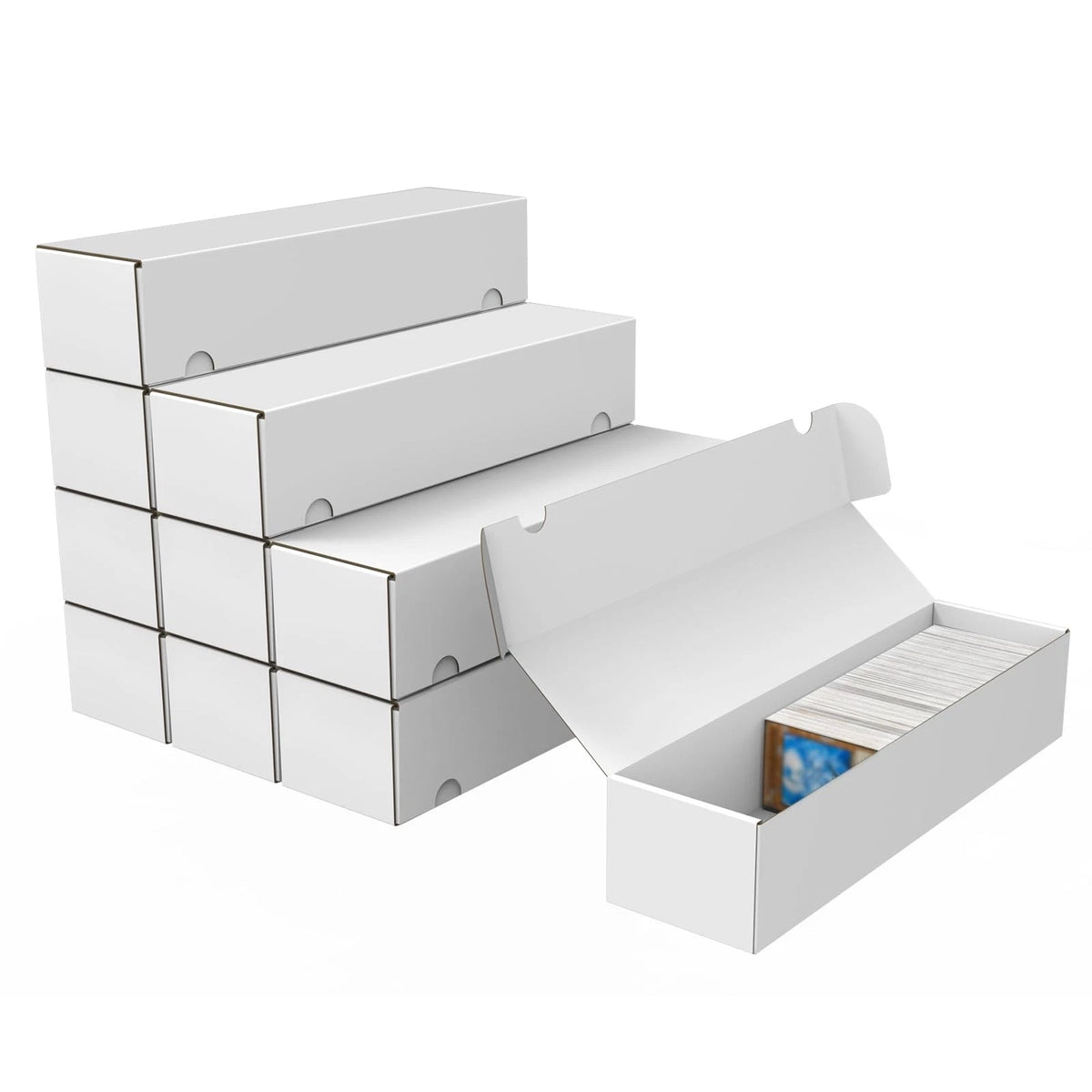 XRACV Trading Card Storage Box, 10-Pack 1100 Count 10-Pack-Standard, White