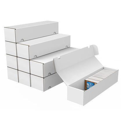 XRACV Trading Card Storage Box, 10-Pack 1100 Count 10-Pack-Standard, White