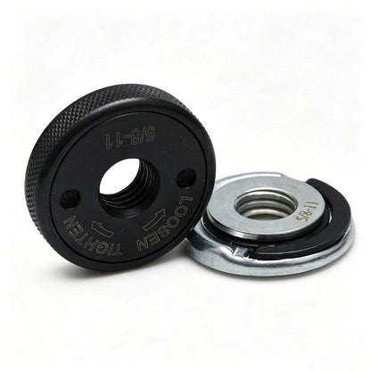 Replacement 5/8"-11 Angle Grinder Flange Nut Kit 2-Pack D-Ring & Knurled Nuts