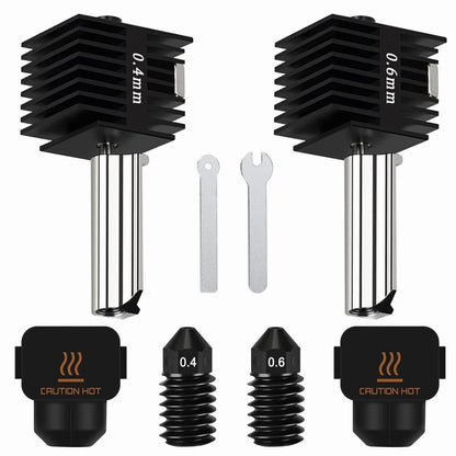 2PCS 0.4mm+0.6mm Hotend Kit for Bambu Lab A1/A1 Mini, 3D Printer