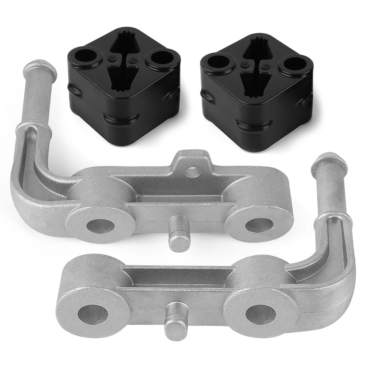 4Pcs Rear Left Right Exhaust Bracket Muffler Support Rubber Isolator Hanger
