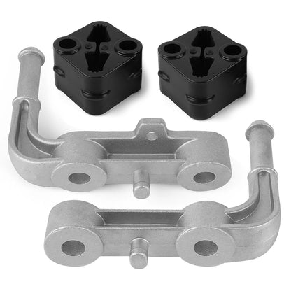4Pcs Rear Left Right Exhaust Bracket Muffler Support Rubber Isolator Hanger