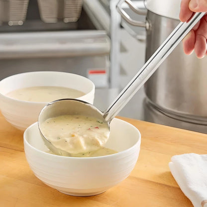 OCS Parts Set of 3 Stainless Steel Culinary Ladles | 6 - 8 - 10 Ounce, Silver