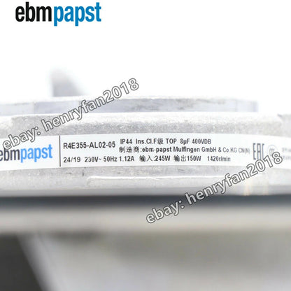 Ebmpapst Fan R4E355-AL02-05 Centrifugal Fan AC 230V ??355MM  FFU Dedicated Fan
