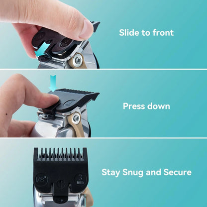 Clipper Guards Set Compatible with Wahl Clippers (Not for All 12PCS, Black