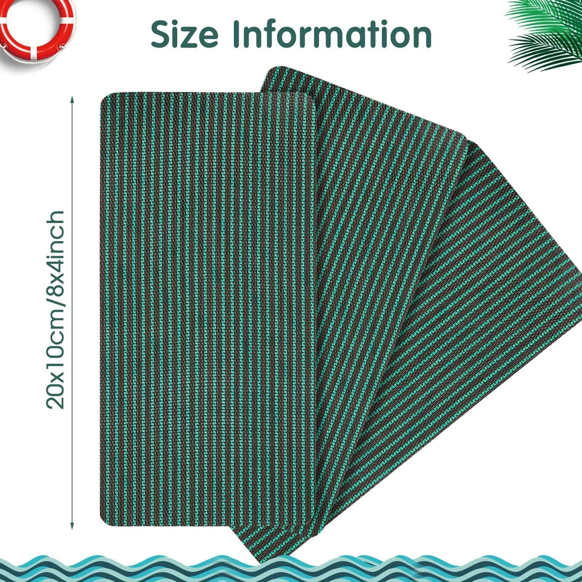 Pool Safety Cover Patch Kit Swimming 4 x 8 Inch, Green