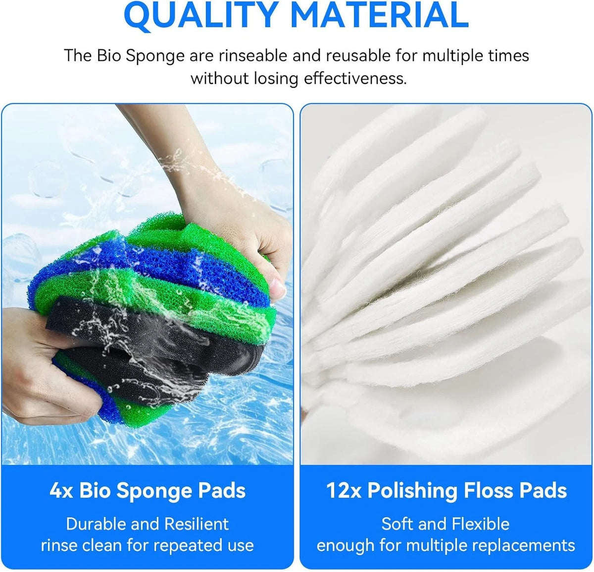 Canister Filter Pads Compatible with Penn Plax Cascade Black,Blue,Green,White