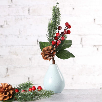 Boao 12 Pcs 11'' Large Christmas Pine Picks Tree Decoration 11 Inch, Berry