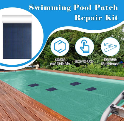 Anglekai Pool Cover Patch Kit, 8 x 40 in Swimming 8 x 40 in, Blue