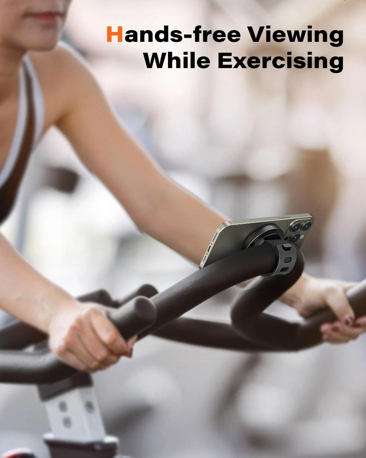 A2C Gym Fitness Phone Mount for MagSafe - 17 N54 Strong Magnets Stable Grey