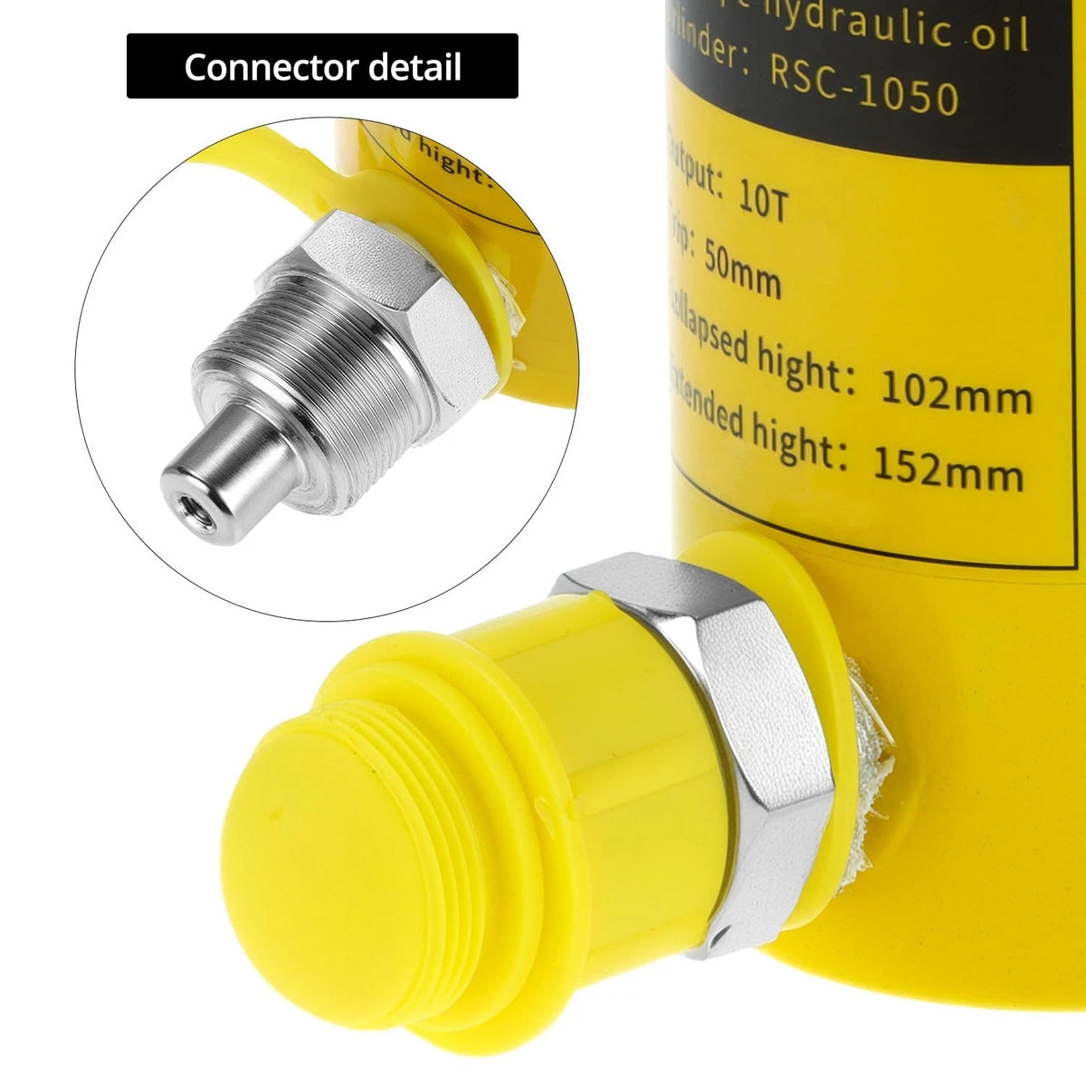 QWORK Hydraulic Cylinder Jack 10T 2" Stroke Porta Power Ram -...