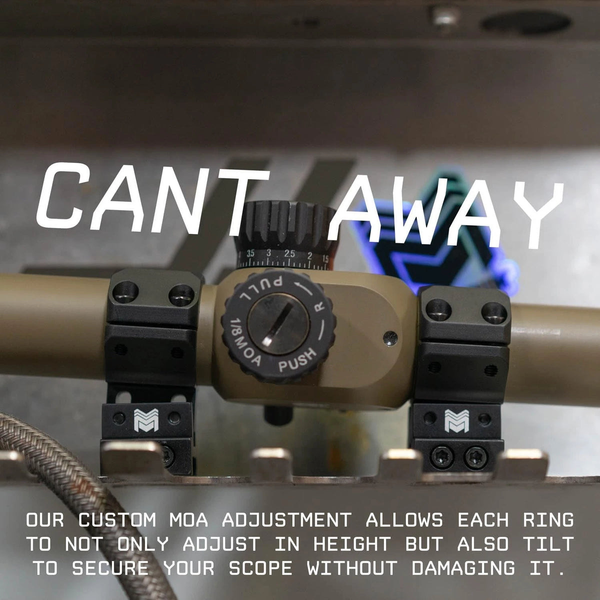 Monstrum Adjustable Height, MOA, Picatinny Scope Rings | 30 mm...