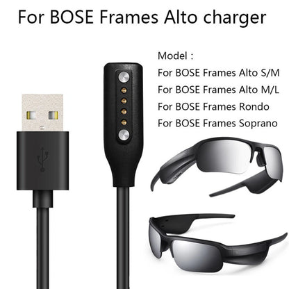 4-Pin Sunglasses Charging Cable PVC Cord Portable For Bose Frames Alto/Rondo