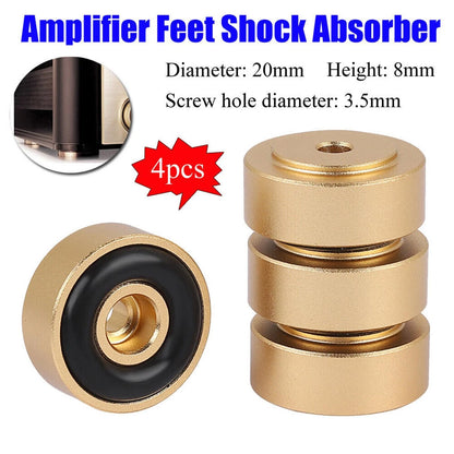 4pcs 20x8mm Aluminum Isolation Feet Stand For CD Turntable Radio AMP Amplifier D