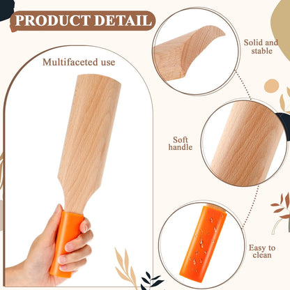 Reallnaive Wooden Clay Paddle for Pottery and Ceramics 11.18 Inch wood color
