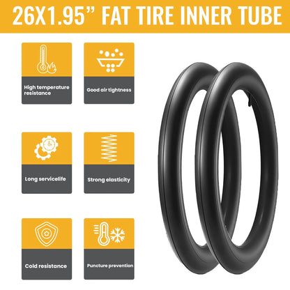 2 Pack Mountain Bike Tire Set,26x1.95-Inch Foldable 26x1.95", 26X1.95