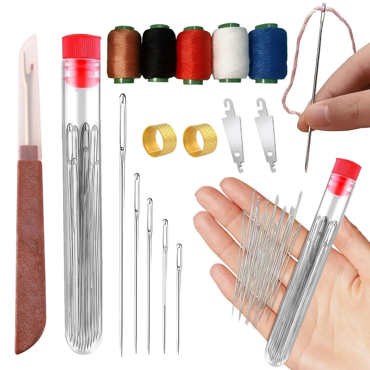 For Dormitory 36 Piece Sewing Tool Set with Needles Threads Repair Kit